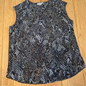 Liz Claiborne Black and White Snakeskin Blouse